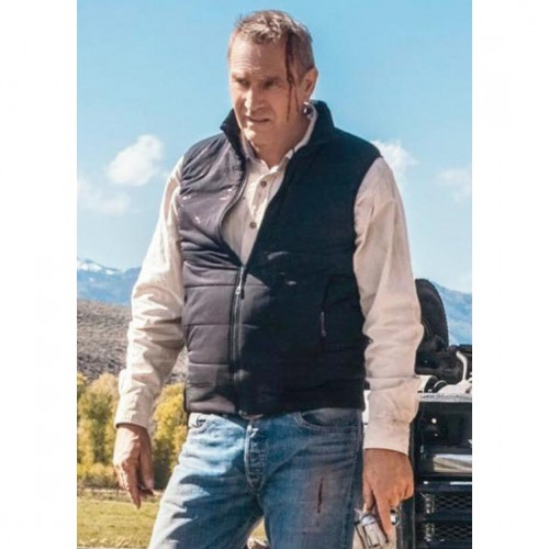 Yellowstone John Dutton Black Quilted Vest